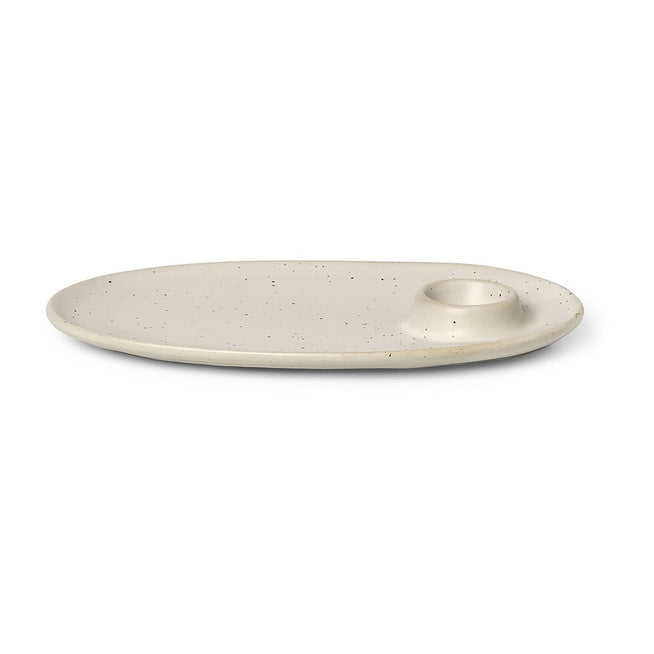 Photo of Flow Breakfast Plate - Tallerken - Råhvid - B: 23,5 X H: 2,2 X D: 14 Cm