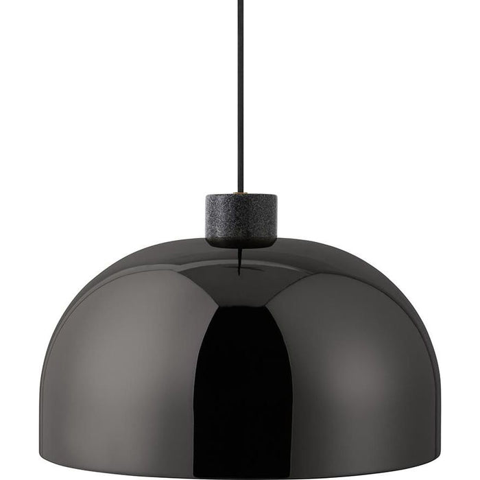 Photo of Grant Pendant Lamp Black, Large- Steel, Granite
