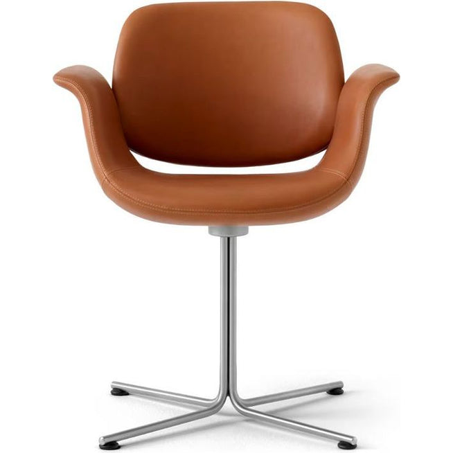 Photo of Flamingo Chair 3381 By Foersom & Hiort-lorenzen - Spisebordsstol - Max 93 Indian Red / Stainless Steel - W68 X D63 X H80 X Sh45 Cm