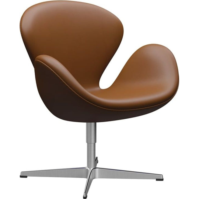 Photo of 3320 Swan Lounge Chair | Leather | Satin Brushed Stainless Steel Stand
