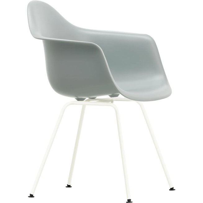 Photo of Eames Plastic Armchair Dax - 24 Light Grey - White Base - Matstolar - Charles & Ray Eames - Grå - Metall/plast
