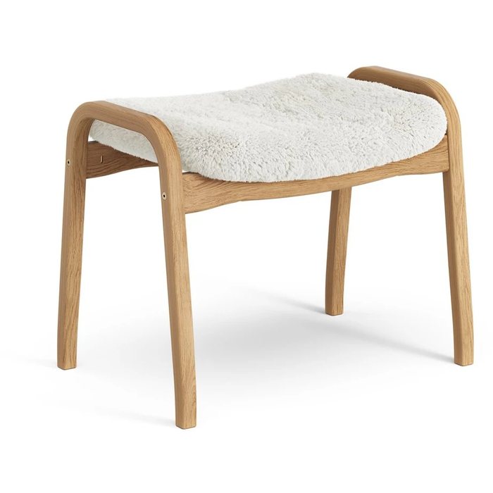 Photo of Lamino Foot Stool Oiled Oak/sheep Skin