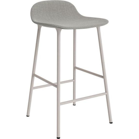 Photo of Form Bar Stool 65 Cm Full Upholstery Warm Grey Steel