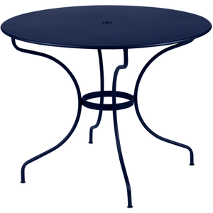 Photo of Opera+ Table Ø 96 cm, Deep Blue - Matbord Utomhus - Studio Fermob - Blå - Metall