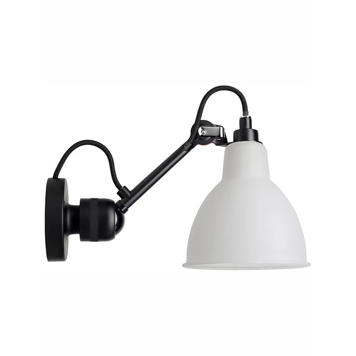 Photo of No. 304 Wall Lamp from Lampe Gras (black frame, frosted glass)