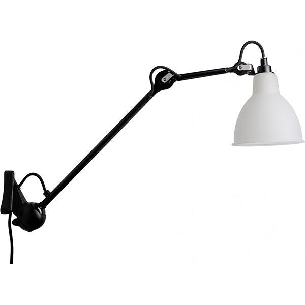 Photo of No. 222 Wall Lamp from Lampe Gras (black frame, frosted glass)
