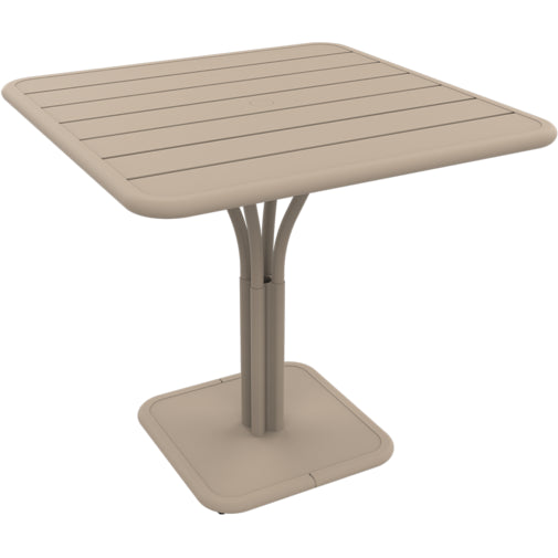 Photo of Luxembourg Pedestal Table 80x80 cm Nutmeg 14 - Matbord Utommeat - Frédéric Sofia - Beige - Metall