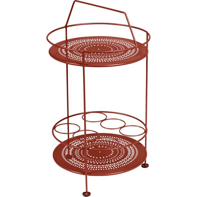Photo of Montmartre Portable Bar, Red Ochre - Small Tables & Side Tables Outdoor - Red - Metal