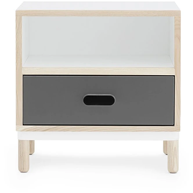 Photo of Kabino Bedside Table - Bedside Table - Grey - L: 50 x D: 41 x H: 50 cm
