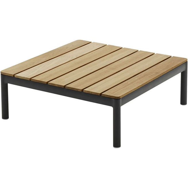 Photo of Tradition Table H27, Teak, Aluminium / Dark Grey - Coffee Table Outdoor - Povl Eskildsen - Brown - Metal/Wood