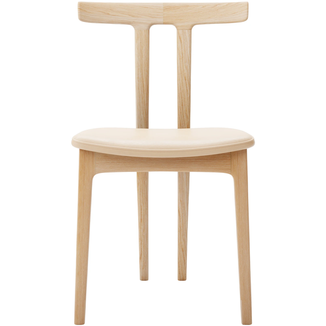 Photo of Carl Hansen - Ow58, T-chair, Oiled Oak, Leather Cat. C Sif 90 - Matstolar - Ole Wanscher - Läder/trä/skum