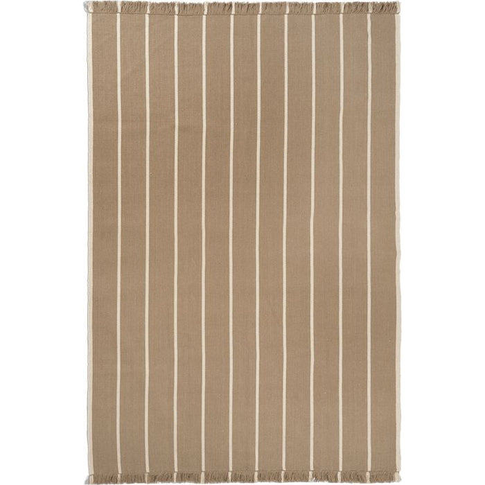 Photo of Calm Kelim Tæppe - Gulvtæppe - 140 X 200 - Dark Sand/off-white - W140 X D1 X H200 Cm