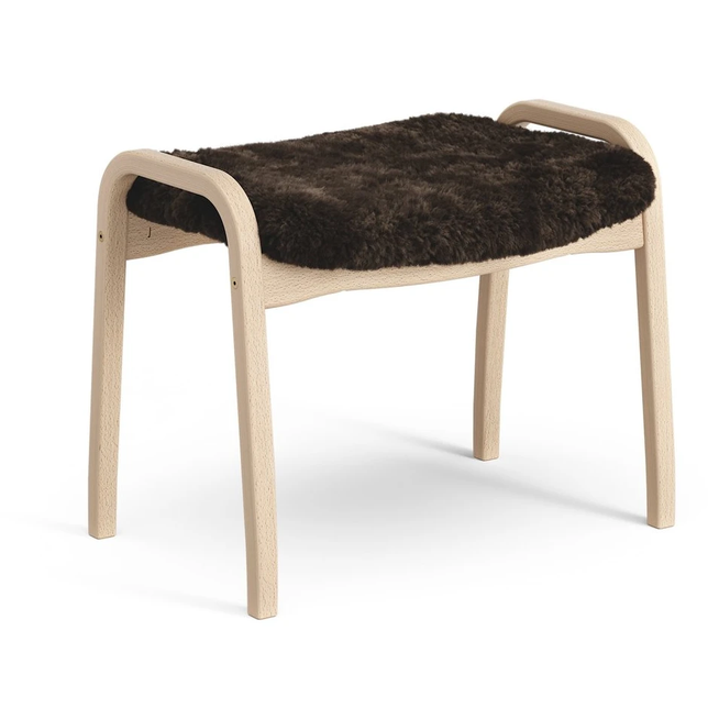 Photo of Lamini Children's Foot Stool Laquered Beech/sheep Skin