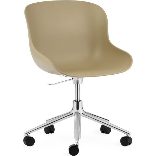 Photo of Hyg Chair Swivel Frame 5w Gas Lift - Office Chair - Seat: Sand / Frame: Aluminum - L: 72.5 x D: 72.5 x H: 78/92 x Sh: 38/52 cm