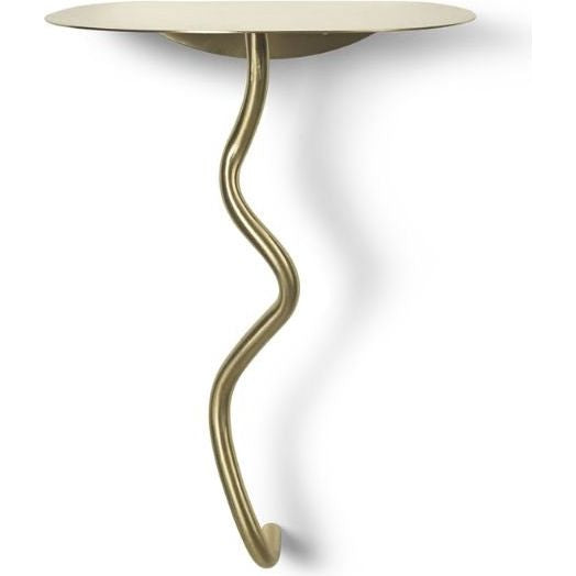 Photo of Curvature Wall Table - Sidebord - Black Brass - W30 X D25,1 X H43,5 Cm