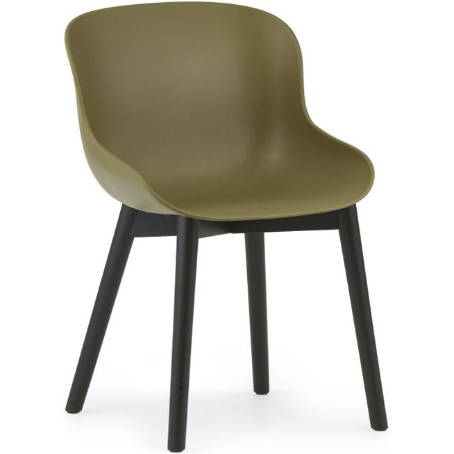 Photo of Hyg Chair Wood - Dining Chair - Olive - Black Oak - H: 84 x L: 54 x D: 53.5 x Sh: 46 cm