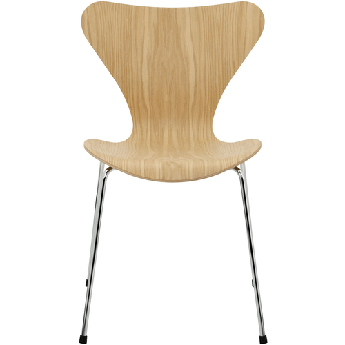 Photo of 3107 Sjuan - Oak veneer - Dining chairs - Arne Jacobsen - Wood-coloured - Metal/wood