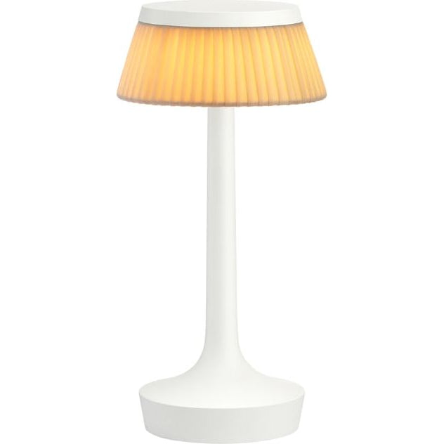 Photo of Bon Jour Unplugged Table Lamp White Fabric