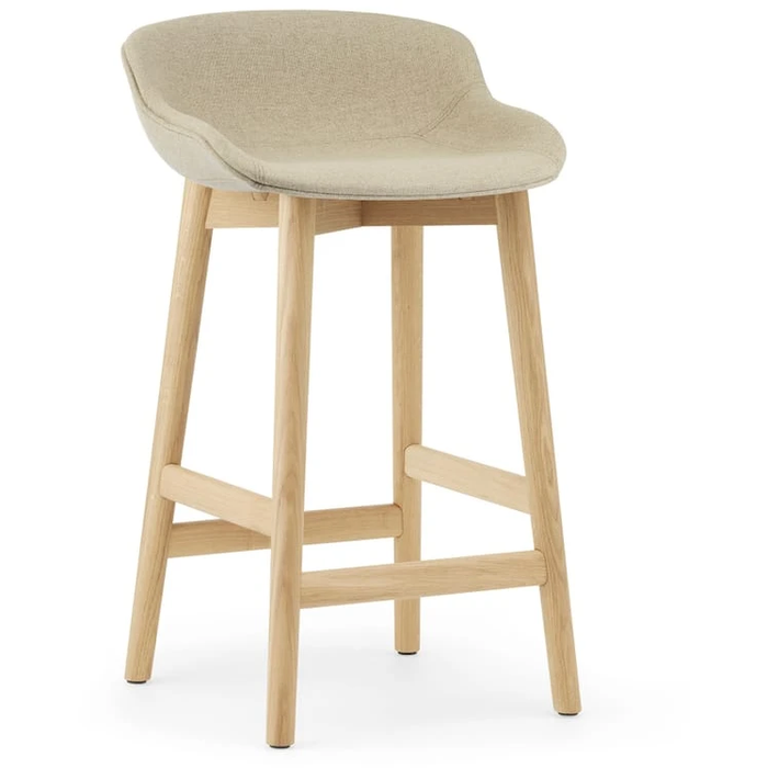 Photo of Hyg Bar Stool, Wood / Full Upholstery 65 Cm