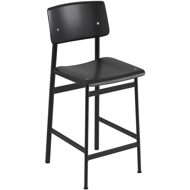 Photo of Loft Bar Stool 65cm - Black/black - Children's chairs - Thomas Bentzen - Black - Metal/wood