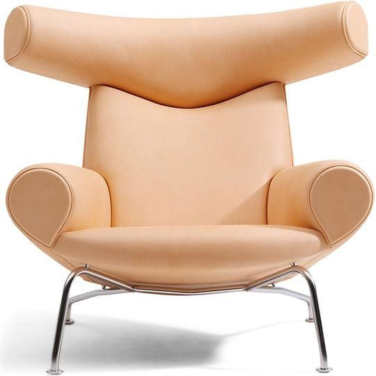 Photo of Wegner Ox Chair 1000 By Hans J. Wegner - Lænestol - Vegeta 90 Neutral - W99 X D99 X H92 X Sh36 Cm