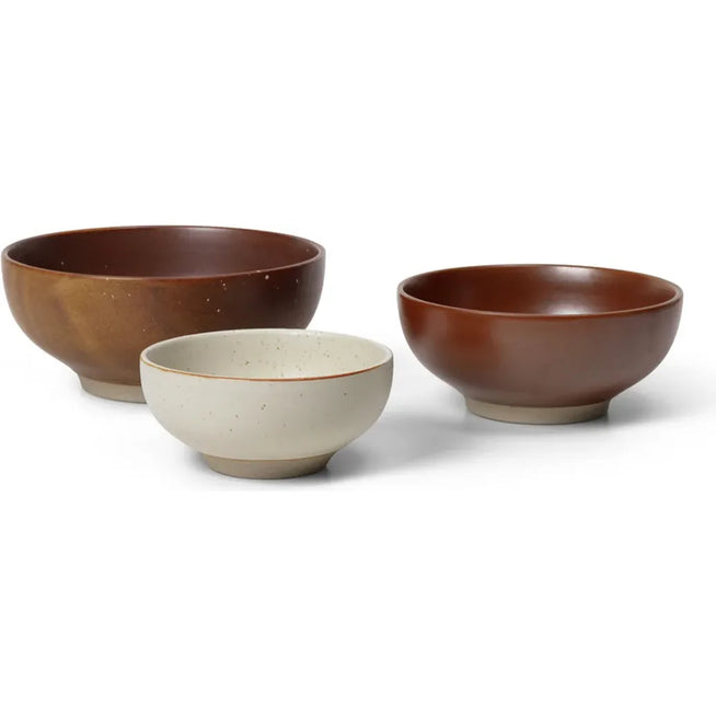 Photo of Midi Bowls - Skål - Multi Brown - Ø13 X H6 Cm / Ø16 X H7 Cm / Ø19 X H8,5 Cm