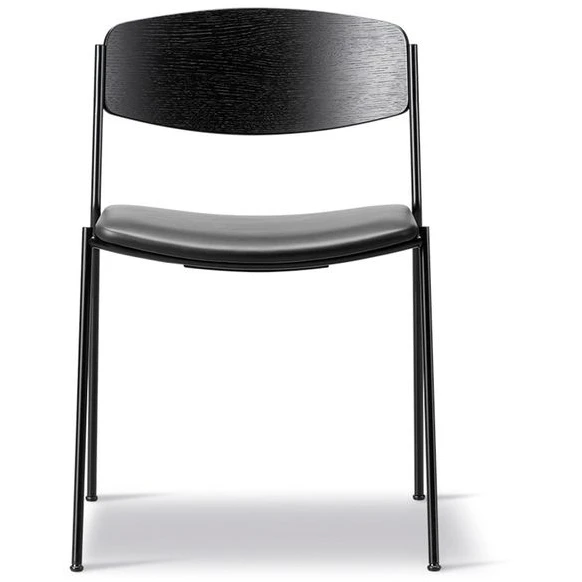 Photo of Lynderup Chair 3081 By Børge Mogensen - Spisebordsstol - Omni 301 Black / Black Lacquered Ash / Black - W54 X D50 X H77 X Sh46 Cm