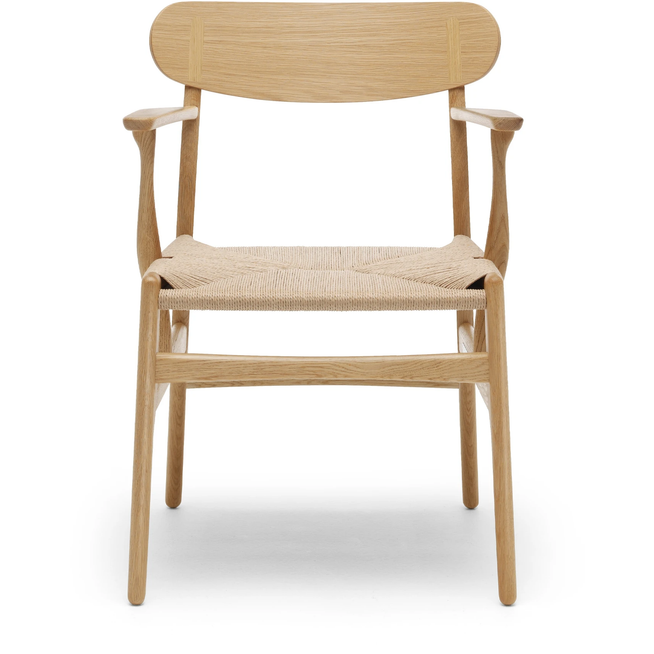 Photo of Carl Hansen - Ch26, Clear lacquered oak, Natural braided paper string - Dining chairs - Hans J. Wegner - Wood - Wood