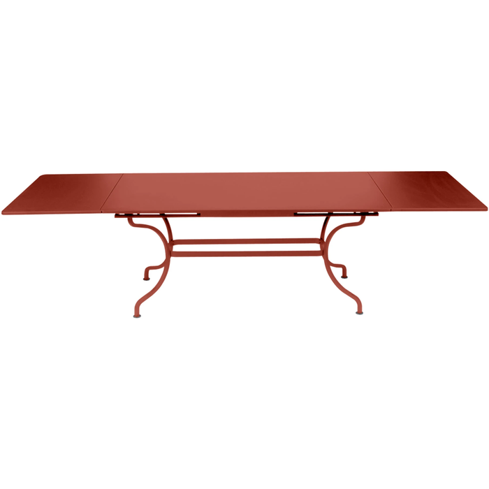 Photo of Romane Table 200/300x100 cm Red Ochre 20 - Outdoor Dining Table - Red - Metal