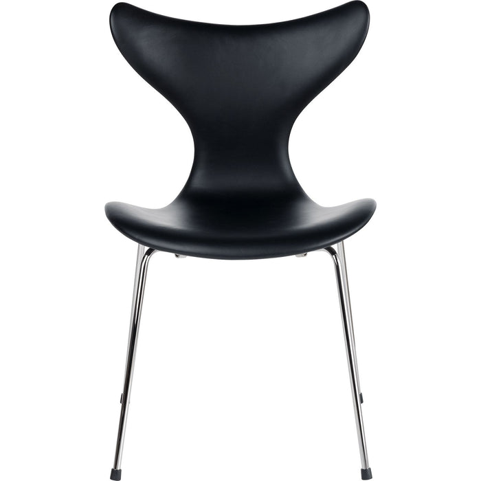 Photo of 3108 Lily, Leather, Essential Black - Dining chairs - Arne Jacobsen - Black - Leather/metal/wood