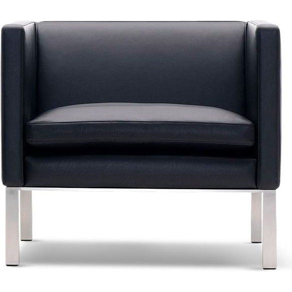 Photo of Ej50 Club Chair 5021 By Erik Jørgensen Studio - Lænestol - Primo 88 Black / Brushed Chrome - W96 X D73 X H70 X Sh44 Cm