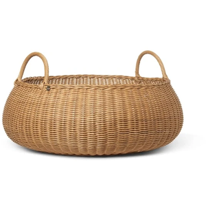 Photo of Braided Basket - Low - Kurv - Natural - Ø: 60 X H: 32 Cm