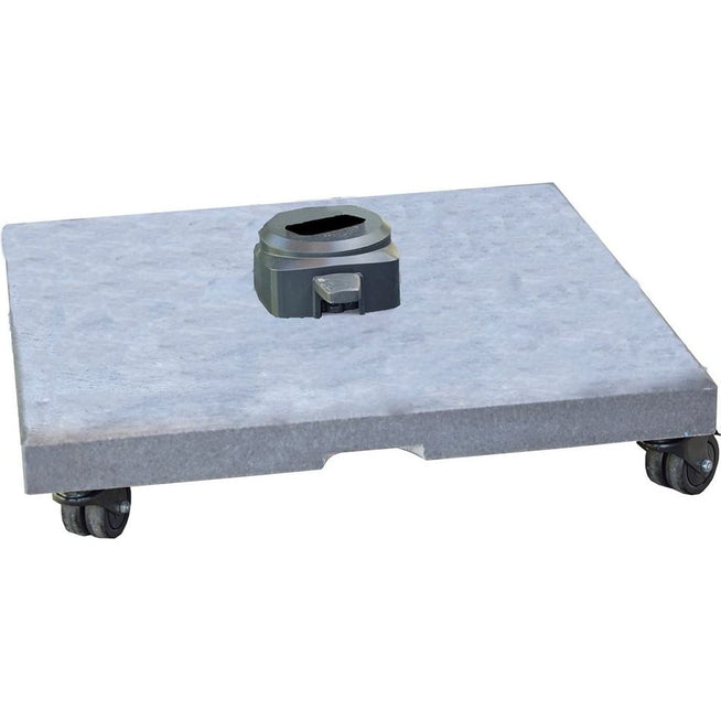Photo of Hyde Luxe Parasolfod M/hjul - Parasolfod - Matt Grey, Granite - W75 X D75 X H8 Cm
