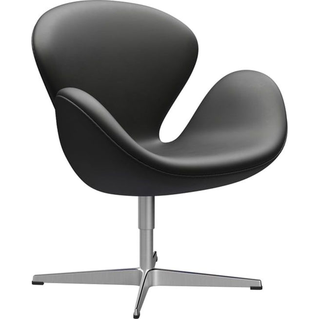 Photo of 3320 Swan Lounge Chair | Leather | Satin Brushed Stainless Steel Stand