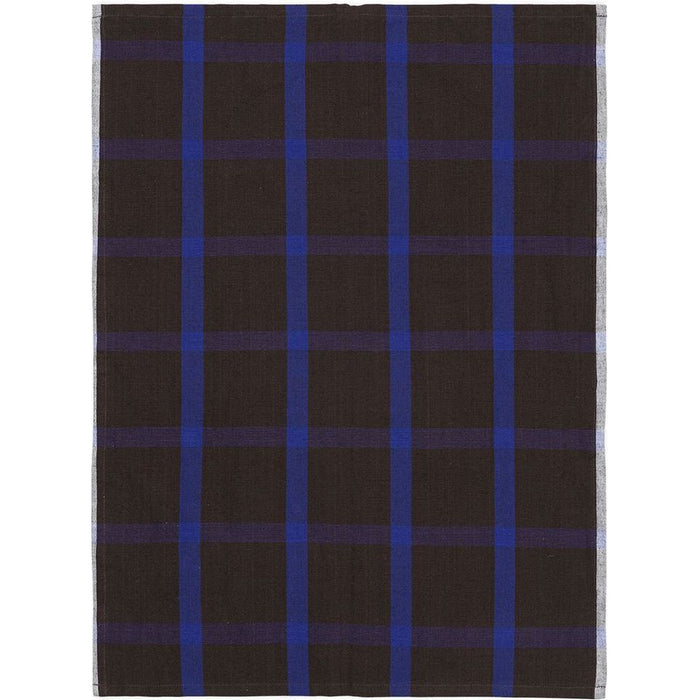 Photo of Hale Tea Towel - Viskestykke - Chocolate/bright Blue - W50 X H70 Cm