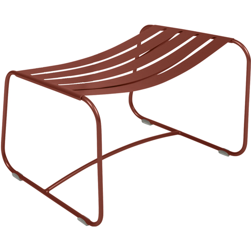 Photo of Surprising Footrest, Red Ochre - Outdoor Stools & Pouffes - Harald Guggenbichler - Green, Grey - Metal