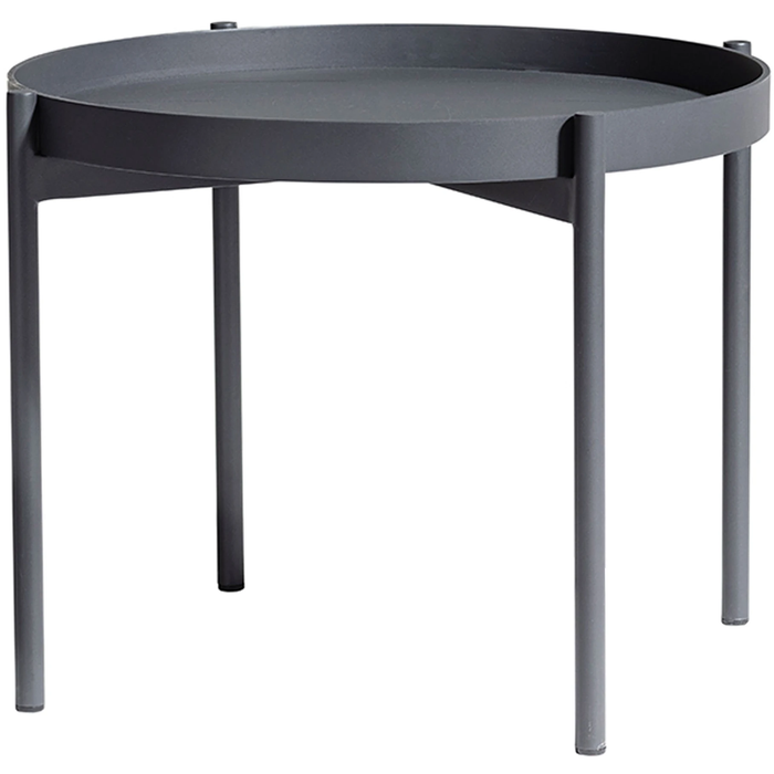 Photo of Saltö Lounge Table Small, Charcoal Grey Aluminium Frame - Outdoor Coffee Table - Matilda Lindblom - Black - Metal