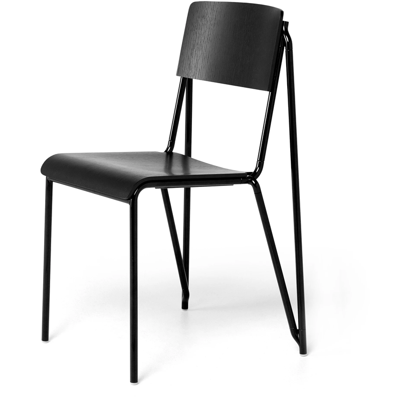 Photo of Petit Standard Black Stained Oak / Black Powder Coated Steel - Matstolar - Daniel Rybakken - Svart - Metall/trä