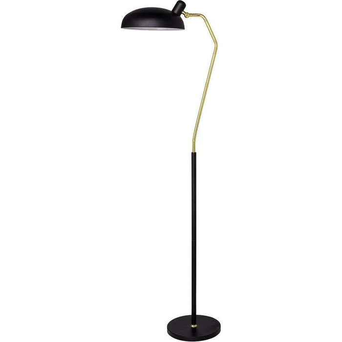 Photo of Floor lamp, black metal with gold surface