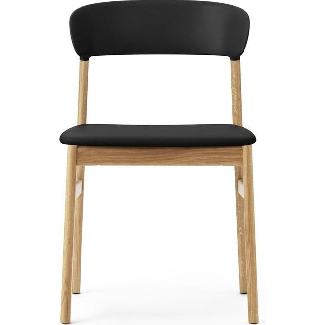 Photo of Herit Stol / Polstret - Spisebordsstol - Black (spectrum Leather) - L: 50 X D: 51 X H: 78,5 X Sh: 45 Cm