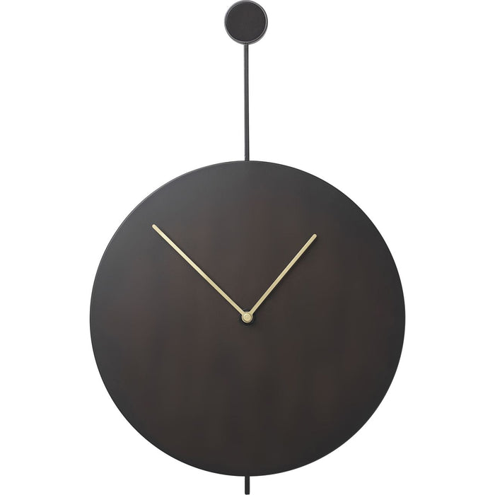 Photo of Trace Wall Clock - Ur - Black/brass - W26 X H41,2 X D3 Cm