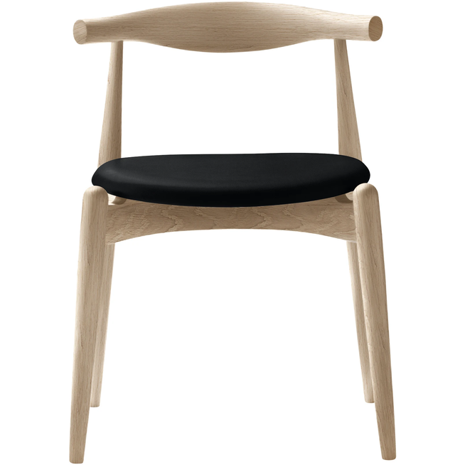 Photo of Carl Hansen - Ch20, White Oiled Oak, Leather Group C Sif - 98 - Dining Chairs - Hans J. Wegner - Wood