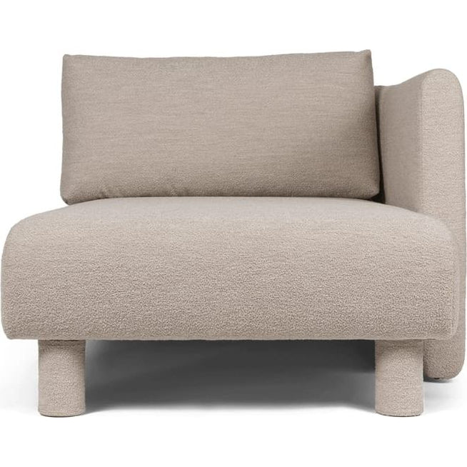 Photo of Dase Sofa - Modulsofa - Chaise Long Right - Soft Bouclé - Natural - W: 100 X H: 73 X D: 150 Cm