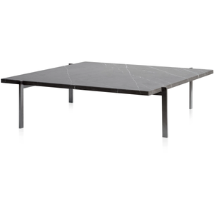 Photo of Pk61a, Black Marble - Coffee Table - Poul Kjærholm - Black - Metal/Stone