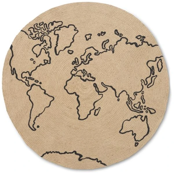 Photo of Jute Carpet World Small Ø: 100 Cm