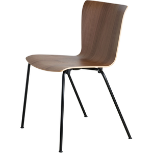 Photo of Vico Duo Vm110 Walnut/black - Dining chairs - Vico Magistretti - Wood-coloured - Metal/wood