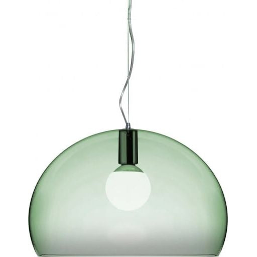 Photo of Fl/y Suspension 9030, Transparent Sage Green, Incl. Led 15w E27 - Pendellampor - Ferruccio Laviani - Grön