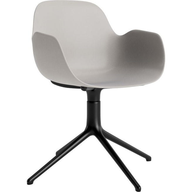 Photo of Form Armchair Swivel 4l Alu - Spisebordsstol - Black Aluminium /