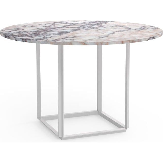 Photo of Florence Round Dining Table White Viola Marble