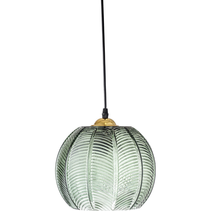 Photo of Hanging lamp green glass with pattern